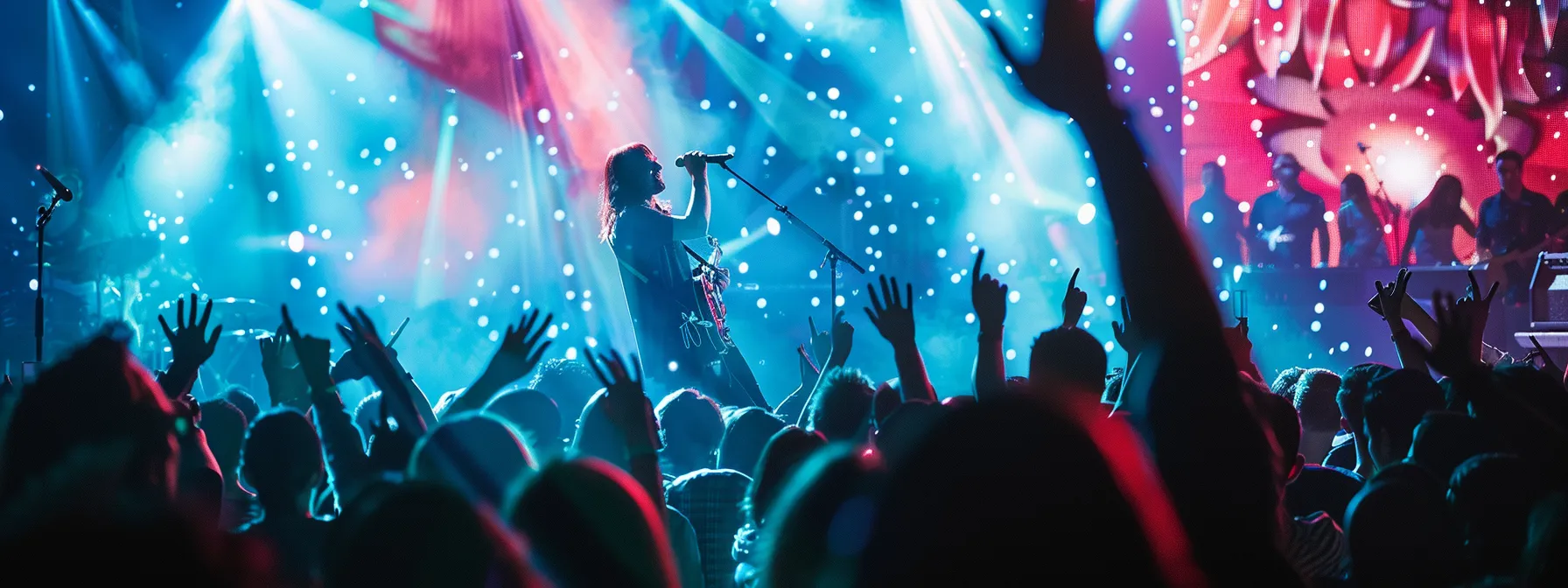 a vibrant, intimate concert scene captures a musician passionately performing on stage, surrounded by an engaged audience, symbolizing the deep connection fostered through personalized email marketing.