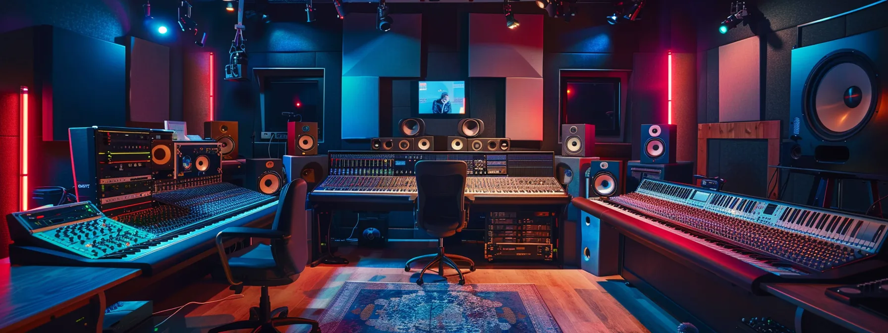 a vibrant music studio filled with aspiring professionals passionately engaging in strategic discussions, highlighted by colorful sound equipment and inspirational posters, capturing the essence of essential skills for success in the music business.